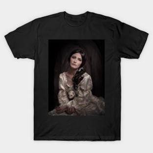 portrait of woman in vintage dress T-Shirt